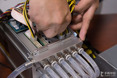High-performance Bitcoin mining rig in operation